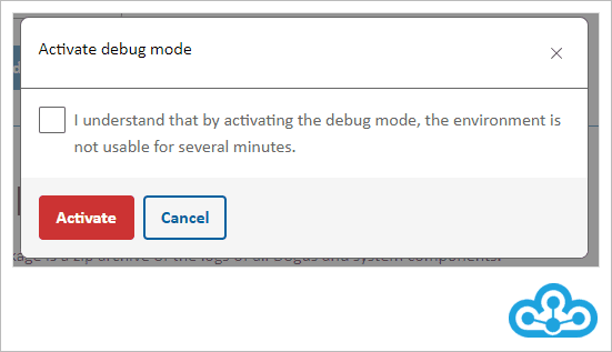 Maintenance: Activating debug mode