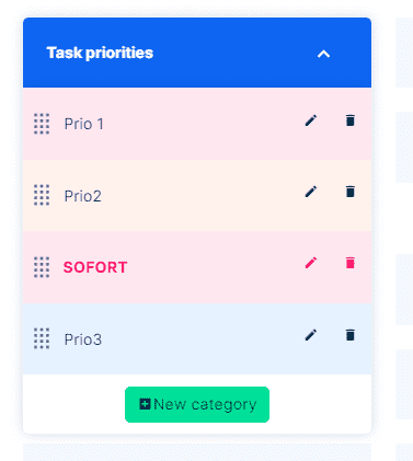 Tasks priorities