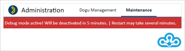 Maintenance: View of time span of debug mode when debug mode is going to end in less than five minutes