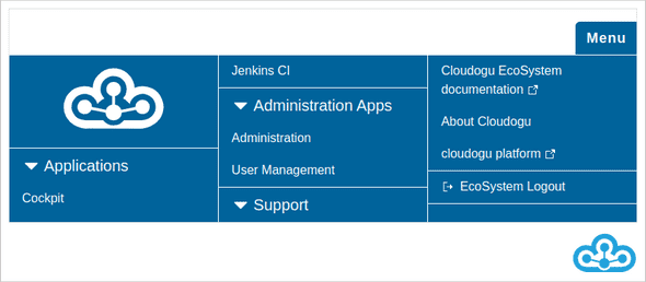 Warp menu four columns: mobile