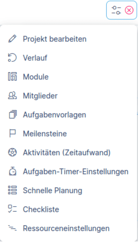 Projekteinstellungen