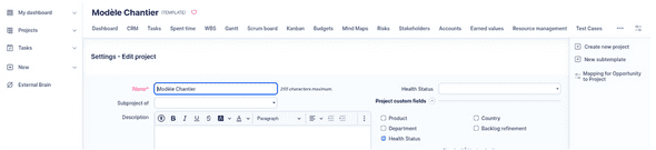 Faster creation of projects from templates