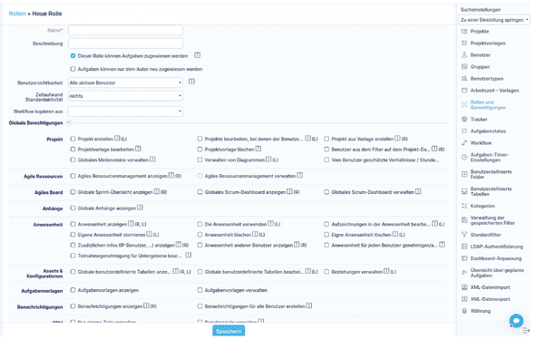 Global vs. Projektberechtigungen