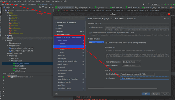 configure sdk for gradle